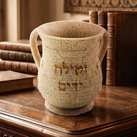 נטלה מעוצבת "נטילת ידיים" אבן ירושלים